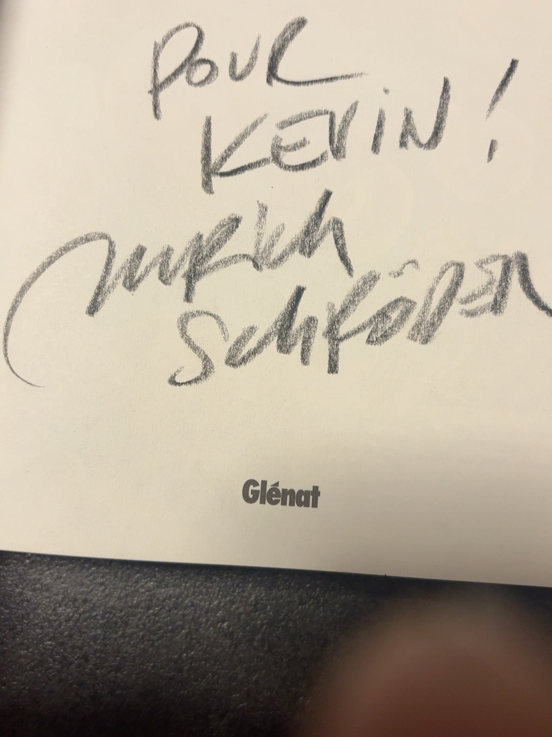 Détail de la dédicace et de la signature