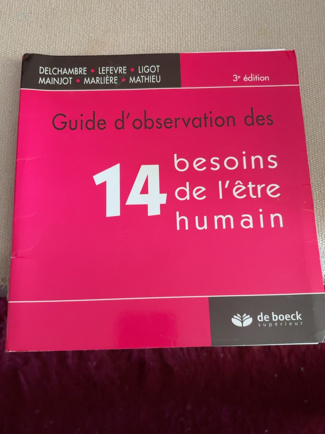 Guide d'observation des 14 besoins de l'être humain, 3e édition
